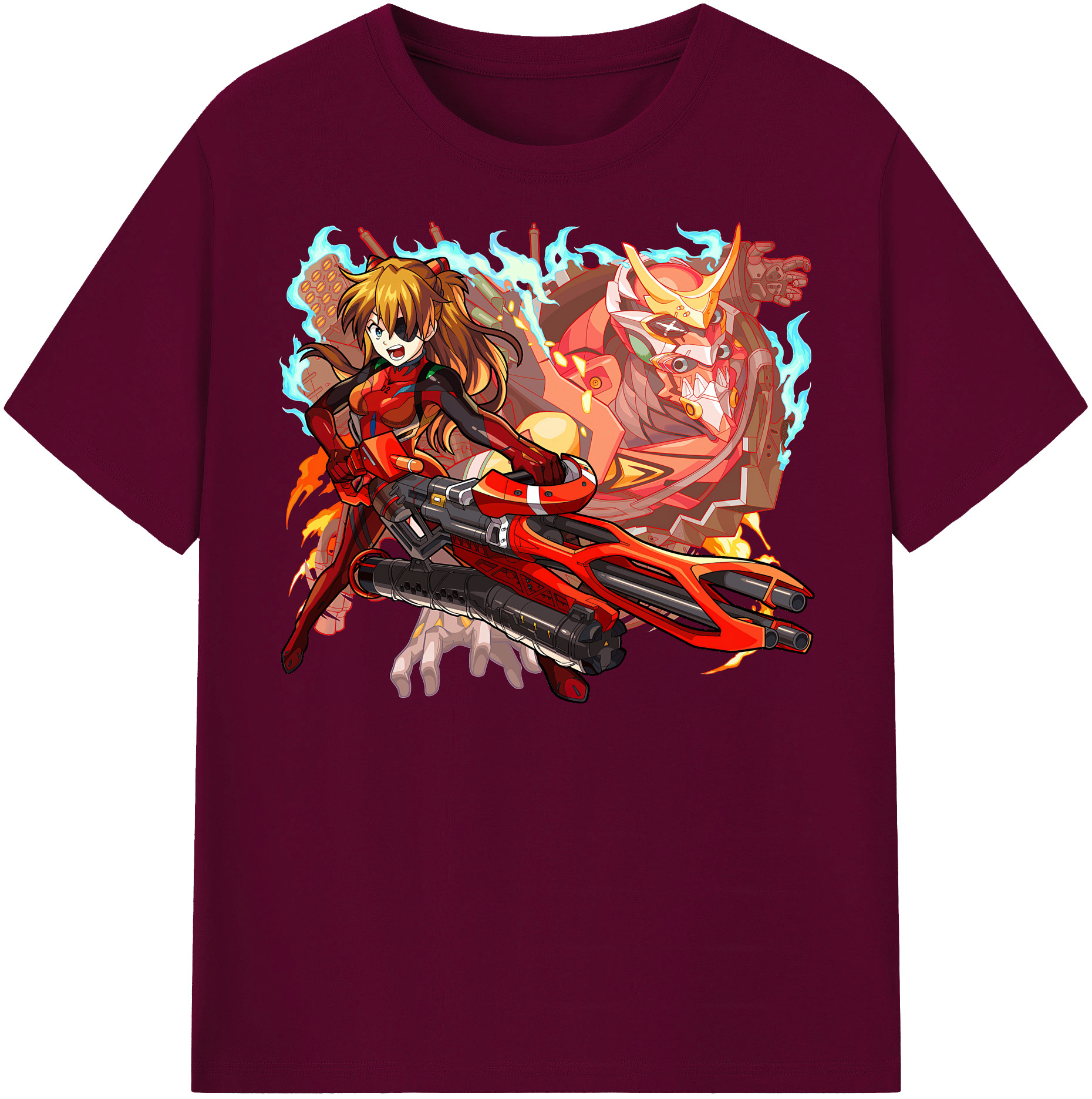 （画像用） EVA 新世紀エヴァンゲリオン レディースカジュアルプリントTシャツ（綿100％）